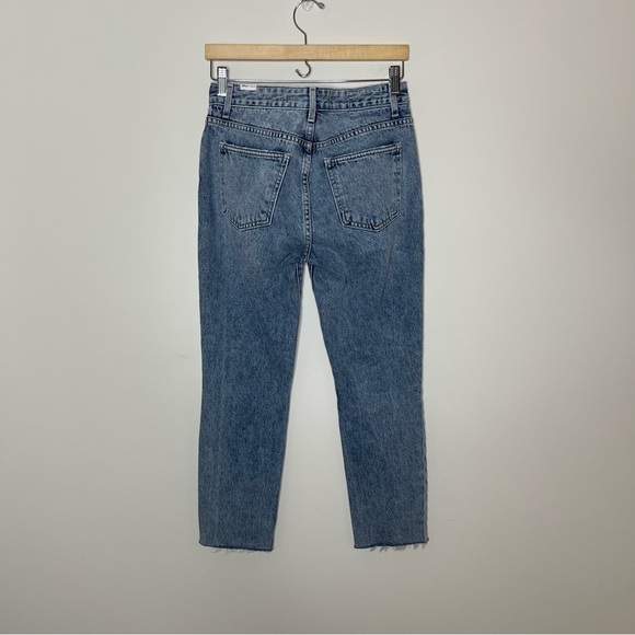 Lovers and Friends Logan Distressed Cropped Raw Edge Denim in Lost Hills preppy - Picture 9 of 16